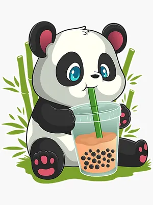 Kawaii Cute Anime Panda Otaku Japanese\" Sticker for Sale by BundlerVq |  Redbubble
