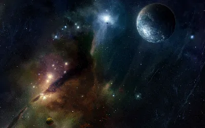 абстрактная планета фантазии плавающая в космосе среди потрясающей  галактики 3d изображение, поверхность луны, земное пространство, орбита фон  картинки и Фото для бесплатной загрузки