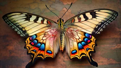 Фотографии бабочка животное Белый фон Рисованные