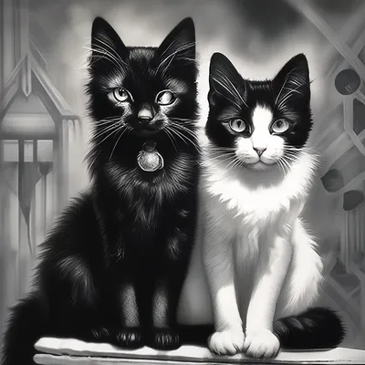 Раскраска животные котики. животные котики. Черно белые раскраски.