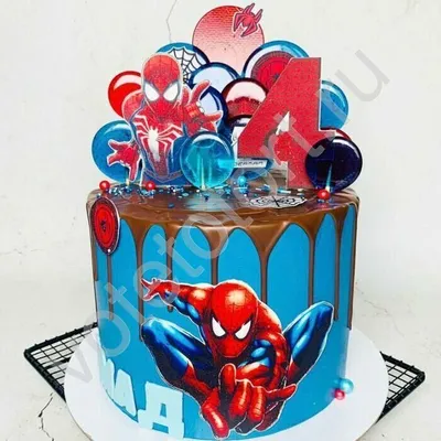 Торт Человек паук на заказ - Лучшие детские торты в Москве!