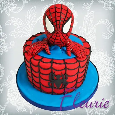 Торт Человек-паук с фигуркой купить на заказ в СПб | CC-Cakes