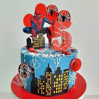 Торт Человек паук с доставкой по Москве Человек паук Детские торты  Производство тортов на заказ - Fleurie