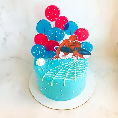 Торт Человек Паук на четыре года | Торты без глютена с человеком пауком  недорого