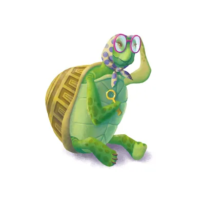 Иллюстрация Черепаха Тортилла в стиле детский, компьютерная