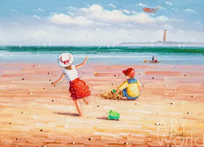 Милые дети веселятся на пляже :: Стоковая фотография :: Pixel-Shot Studio