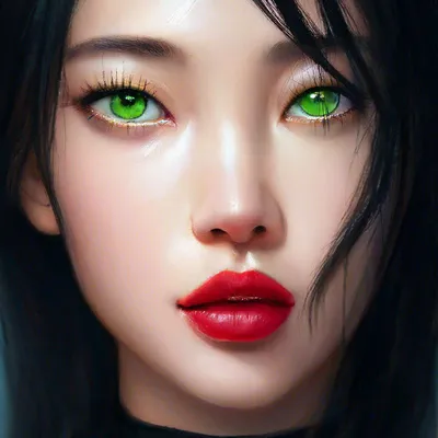 Фото Красивая светловолосая девушка с зелеными глазами