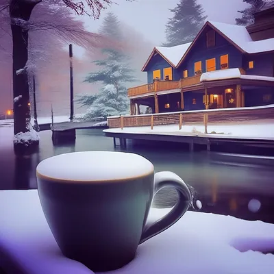 Доброе снежное утро, мой друг! Чудесного дня тебе!» — создано в Шедевруме