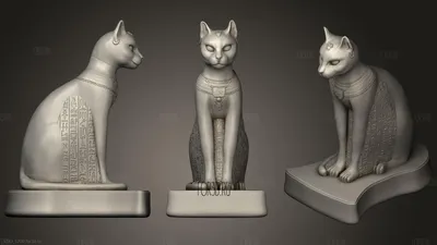 Египетская кошка - 3d stl модель для ЧПУ