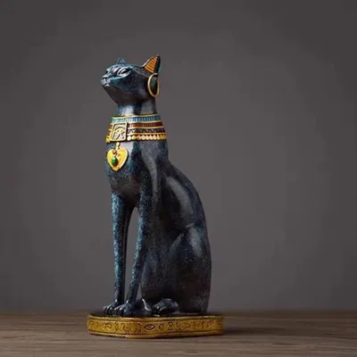 Картина «Египетская кошка Богиня Бастет» Размер 45,5×35,5 см. Лот №4207.  Аукцион №269. – ANUMIS