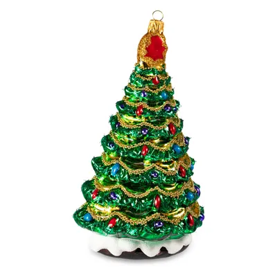 зеленая рождественская елка с иллюстрацией безделушек, рождественская елка  рождественская елка, красивая рождественская елка с украшениями, декор,  клипарт png | PNGEgg