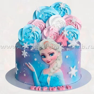 Торт принцесса Эльза — на заказ по цене 950 рублей кг | Кондитерская  Мамишка Москва