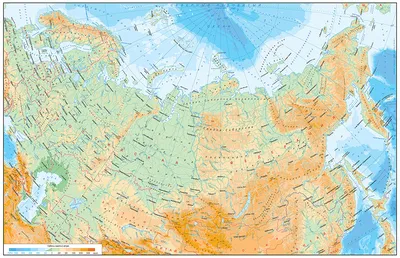 Российская Федерация. Физическая карта - Россия - Каталог | Каталог  векторных карт