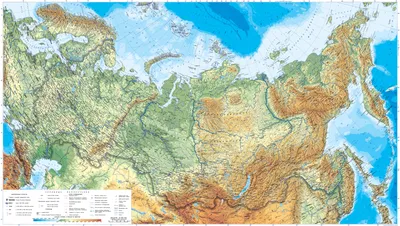 Физическая Карта России Картинки фотографии