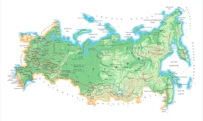 Контурная карта Российской Федерации