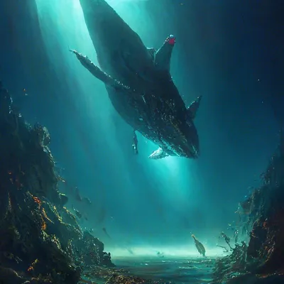 Картина \"Хвост кита и \"Глубокое синее море\"\" | Интернет-магазин картин  \"АртФактор\"