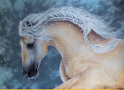 Новый 2014 год - лошади, синей, деревянной.