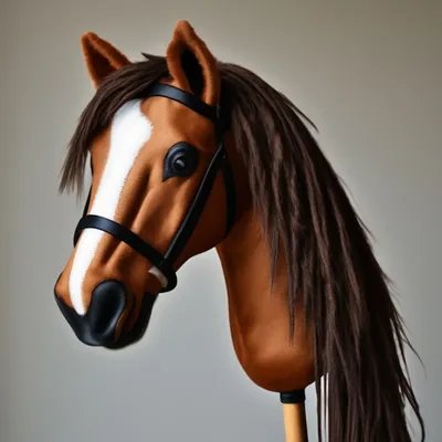 Hobbyhorse- голова лошади на палке, …» — создано в Шедевруме