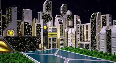 Красочный город будущего иллюстрация штока. иллюстрации насчитывающей небо  - 209177524
