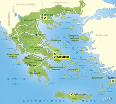 Туристическая карта Греции - туристический блог об отдыхе в Беларуси