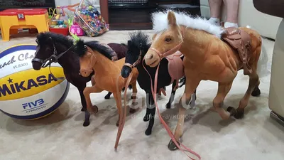 Фигурка игрушка лошадь, лошадка, конь с волосами 26 см высоты для Кукол  GRACE | Купить с доставкой в интернет-магазине kandi.ru