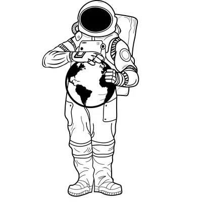 Космонавт в космосе, ракете, спутнике, UFO, планетах и звездах Иллюстрация  вектора - иллюстрации насчитывающей комплект, элемент: 83189379