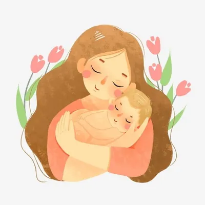Красивая мама с ребенком иллюстрация вектора. иллюстрации насчитывающей  новорожденного - 70072191