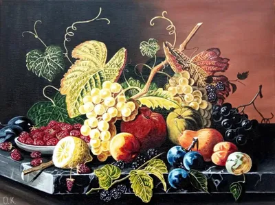 Натюрморт с фруктами для срисовки - 94 фото