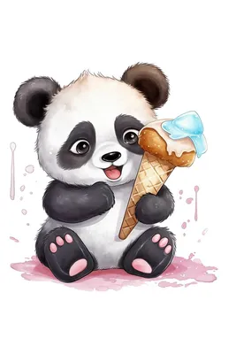 Дети панды Немногое животные смешного медведя сладкие в действии  представляет персонажи из мультфильма вектора Иллюстрация вектора -  иллюстрации насчитывающей мило, подарок: 153965983