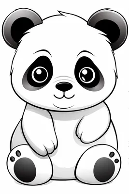 Panda coloring page | Coloring books for children 3, 4, 5, 6, 7, 8 years  old: 14 coloring pages распечатать