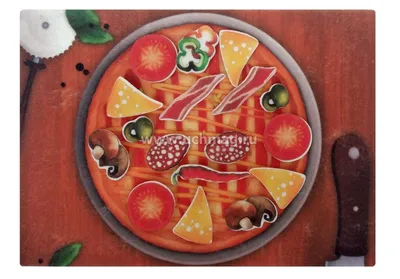 Пицца для детей с сосисками и картофель фри. На темном фоне Стоковое Фото -  изображение насчитывающей деревенский, зажарено: 176790042