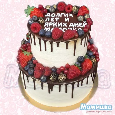Муссовый торт \"С днем рождения\" - заказать по цене 2500 руб. за 1кг с  доставкой в Москве