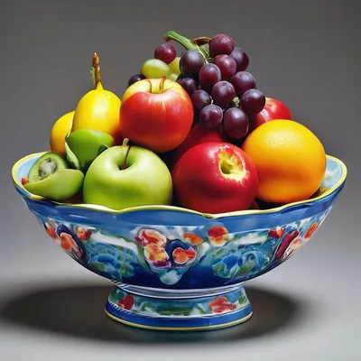 Картина маслом \"Белая ваза и фрукты\" — В интерьер