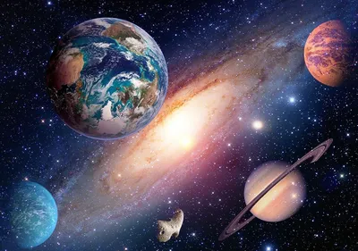 Картинка вселенной с планетами