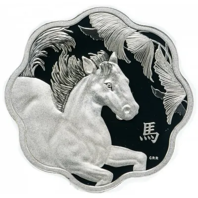 Монета Ниуэ 1 доллар 2014 \"Год лошади\" в футляре стоимостью 11162 руб.