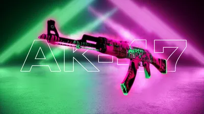 AK 47 Neon Rider RGB Wall Art - CS GO - Blasters4Masters