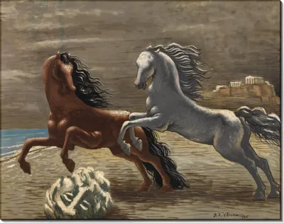 Картина на холсте с подрамником ХитАрт Бегущие лошади 40х19 см - купить в  Москве, цены на Мегамаркет