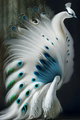 Портрет красивого павлина с перьями в великолепных металлических цветах белого  павлина ярко окрашенный павлин-самец, прогуливающийся по парку, павлин  способен летать | Премиум Фото