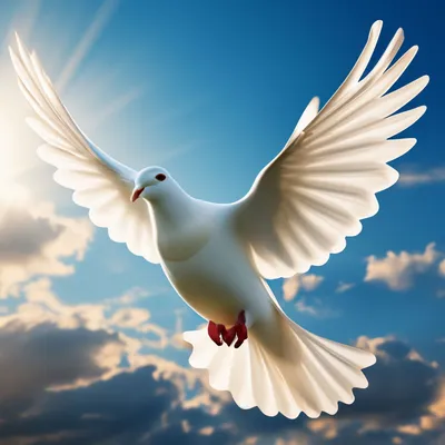 Фотообои Белый голубь в нежных облаках купить в Москве, Арт. 9-374 в  интернет-магазине, цены в Мастерфресок