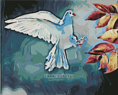 Картина на холсте \"Белый, голубь, птицы\" 120x90 см. с алюминиевым подвесом,  в тубусе - купить по низкой цене в интернет-магазине OZON (492886950)