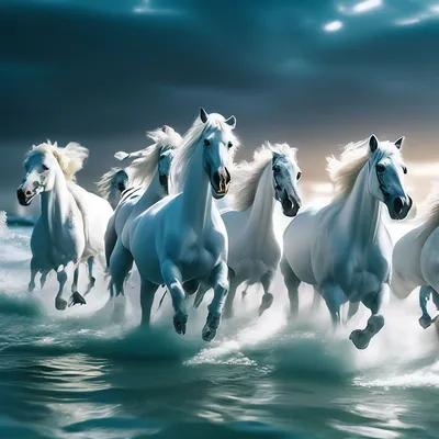 Много белых лошадей бег, изолированный на белой предпосылке Стоковое Фото -  изображение насчитывающей актиния, стая: 150512562