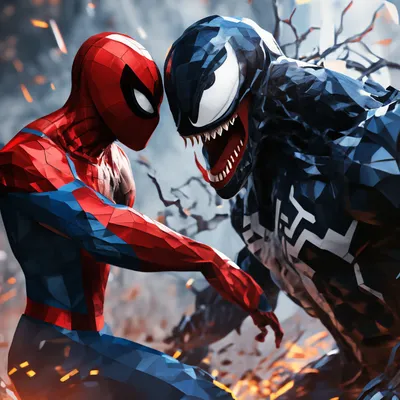 Веном и Человек-паук: союзники или враги?» — создано в Шедевруме