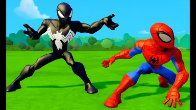 Человек Паук и Черный Паук участвуют в гонках на машинках Дисней SpiderMan  Disney - YouTube