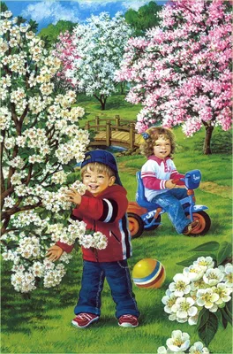 Дети весны иллюстрация вектора. иллюстрации насчитывающей взволнованность -  29192987
