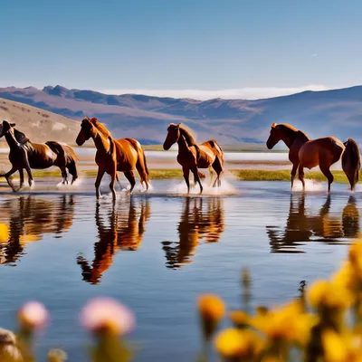 Мустанги диких лошадей в Salt River, Аризоне Стоковое Фото - изображение  насчитывающей группа, табун: 88385702