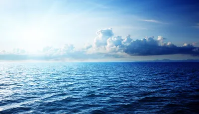Скачать обои море, океан, вода, зеленая, волны, горизонт на рабочий стол из  раздела картинок Моря и Океаны