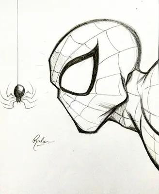Срисовка человек паук (17 шт)
