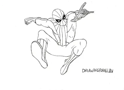 Человек паук рисунок для срисовки - 53 фото