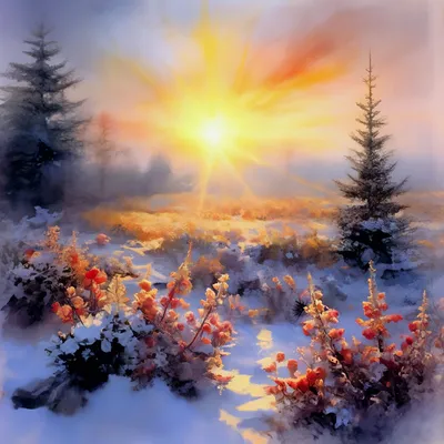 Картинки \"С Добрым Утром!\" со снегом (100+)