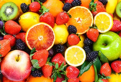 Яркие фрукты и овощи в рынке Стоковое Изображение - изображение  насчитывающей никто, плодоовощи: 148873203
